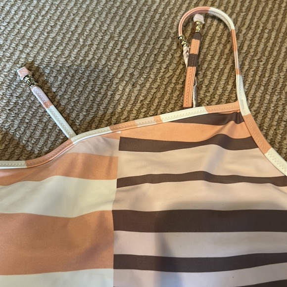 NWOT AERIE zone shoulder stripe swimsuit size small - Picture 8 of 8